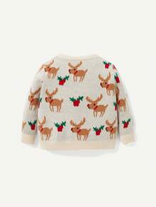 Cozy Pixies 男嬰聖誕圖案套頭毛衣 - 彩色 - 查看 2