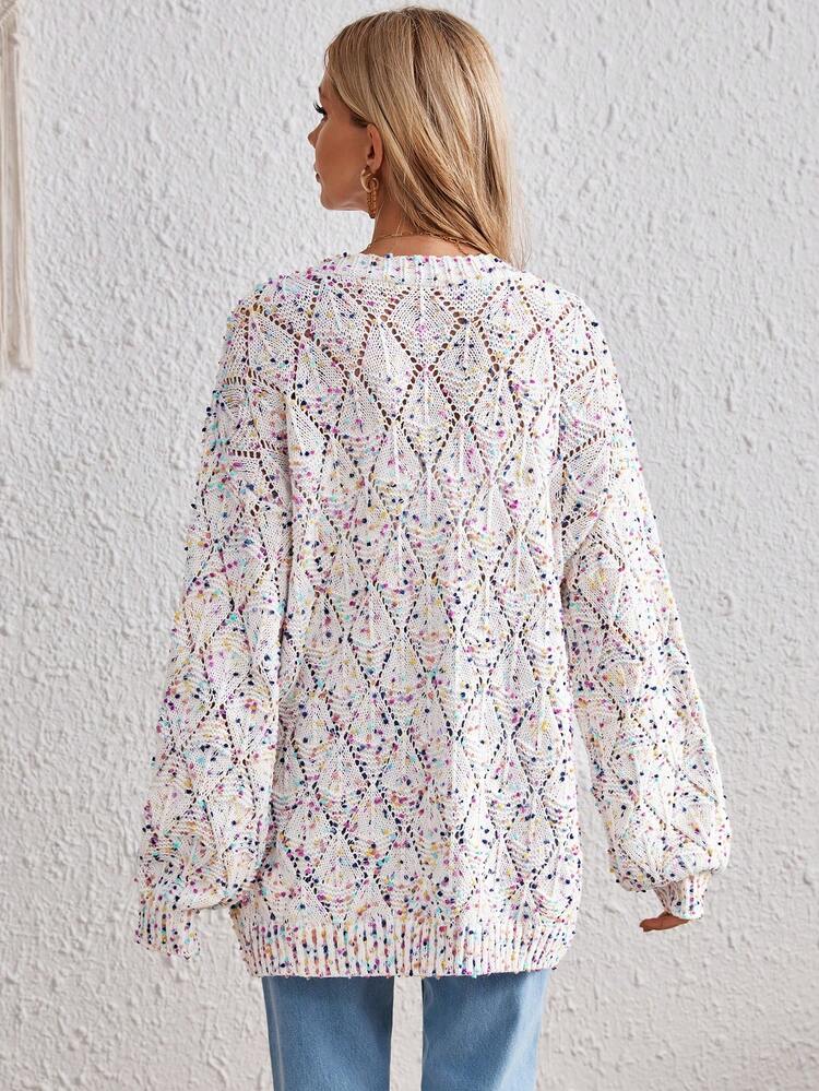 Space Dye Casual Design Cardigan