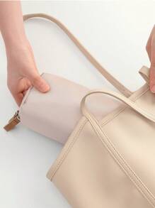 口红收纳化妆包，小号便携式化妆包，大容量旅行化妆品收纳袋，粉色房间装饰家居卧室浴室客厅书桌装饰旅行用品婚礼家居装饰生日蘑菇新年配饰送给爸爸妈妈最好的朋友老师男士的礼物有趣的礼物收纳珠宝收纳盒浴室套装收纳盒收纳盒和收纳箱香水收纳化妆包礼品收纳盒浴室收纳架和架子收纳化妆品收纳盒化妆盒 - 卡其色 - 查看 6