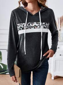 EMERY ROSE In hoa Báo Dây rút Áo nỉ có mũ - Nhiều màu - Xem 1