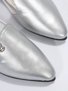 女士平底鞋 - 銀色 - 查看 5