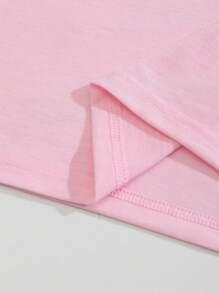 SHEIN EZwear Bộ đồ hai mảnh nữ Dây kéo Lá thư Giải trí - Nhiều màu - Xem 6