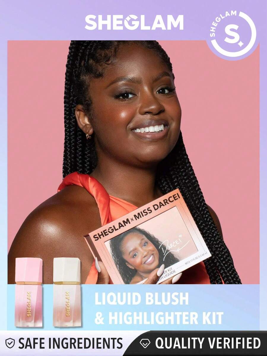 SHEGLAM X MISS DARCEI Liquid Blush & Highlighter Kit SHEIN USA