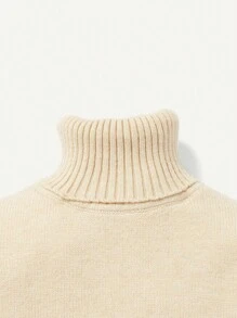 Cozy Pixies Đứa bé gái Áo cao cổ Áo len - Màu be - Xem 4