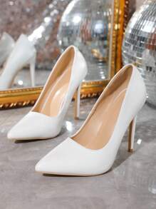 Fall/Winter Simple & Fashionable Low Vamp High-Heeled Women's Shoes, Banquet Party Pointed High Heels,Elegant