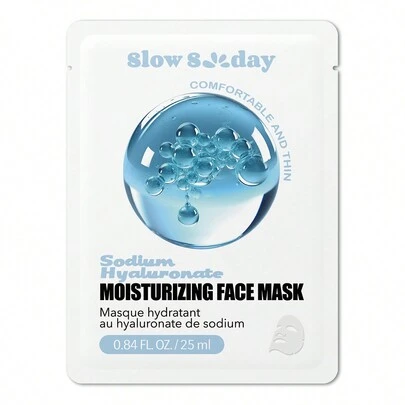 SlowSunday Sodium Hyaluronate Moisturizing Face Mask, Hydrates And Nourishes, Deeply Hydrates And Soothes Skin, K Beauty, Ideal For Party, Suitable For Summer