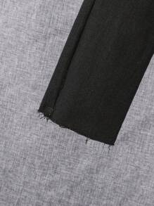 SHEIN Tween Boy Solid Slant Pocket Jeans - Black - View 5