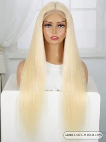 613 Blonde Transparent Lace Front Straight 13X4 Pre Plucked Human Hair Wigs Hair Replacement Wig Daily Use For Women Halloween Costumes