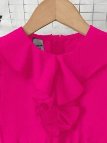 SHEIN Jumpsuits Gadis Muda - Hot Pink - View 5