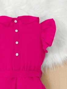 SHEIN Jumpsuits Gadis Muda - Hot Pink - View 4