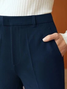 MOTF PREMIUM FLARED SUIT PANTS - Navy Blue - View 3