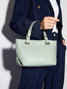 BizChic Fashionable And Simple Handbag - Mint Green - View 5