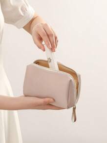 口红收纳化妆包，小号便携式化妆包，大容量旅行化妆品收纳袋，粉色房间装饰家居卧室浴室客厅书桌装饰旅行用品婚礼家居装饰生日蘑菇新年配饰送给爸爸妈妈最好的朋友老师男士的礼物有趣的礼物收纳珠宝收纳盒浴室套装收纳盒收纳盒和收纳箱香水收纳化妆包礼品收纳盒浴室收纳架和架子收纳化妆品收纳盒化妆盒 - 卡其色 - 查看 4