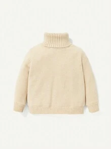 Cozy Pixies Đứa bé gái Áo cao cổ Áo len - Màu be - Xem 5