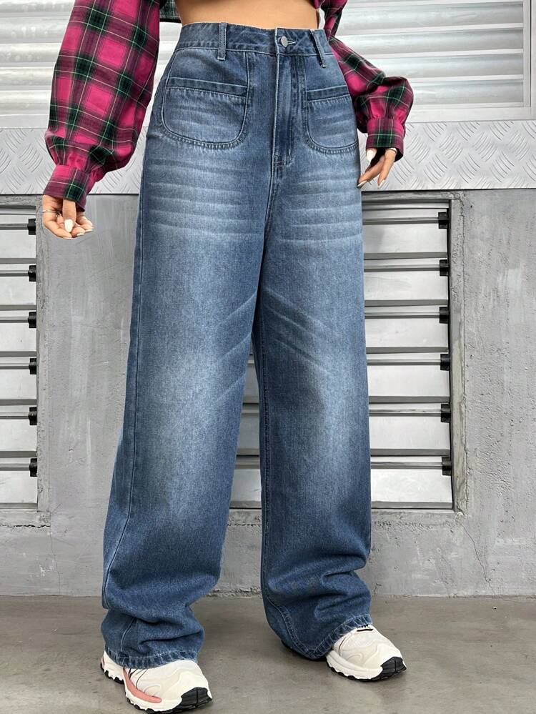 High Waist Wide Leg Jeans