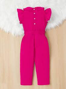 SHEIN Jumpsuits Gadis Muda - Hot Pink - View 2