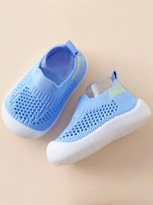 1雙中性軟底防滑網眼透氣步行鞋 - 藍色 - 查看 2