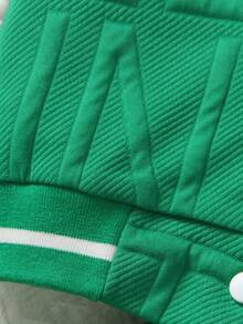 Chàng trai trẻ Thư được vá Sọc trang trí Áo khoác Đại học & Quần nỉ - màu xanh lá - Xem 7