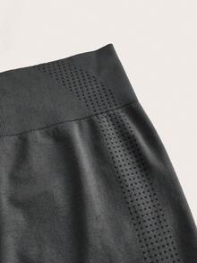 大碼2入組無縫寬腰帶運動短褲 - 彩色 - 查看 7