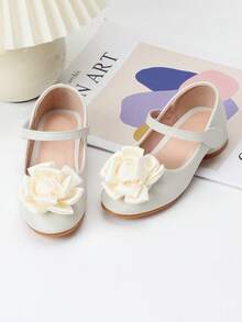 Kids' Princess Ballet Flats With Flower Decor, 2023 Spring & Autumn Collection