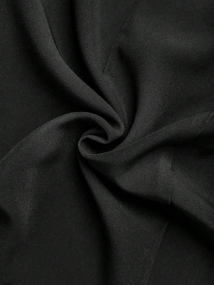 Lapel Neck Double Breasted Belted Shirt Dress