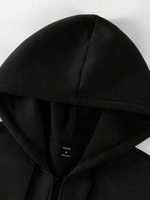 Manfinity EMRG Áo khoác nam in hình chữ thập có dây rút, trùm đầu cỡ lớn, Rapper, Tay dài, Đi chơi, Áo khoác mỏng - màu đen - Xem 6