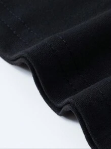 Cô Gái Trẻ Hoạt hình Thỏ In Ngắn tay Áo thun - màu đen - Xem 3