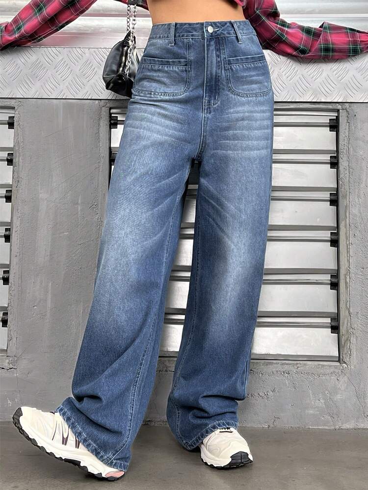 High Waist Wide Leg Jeans