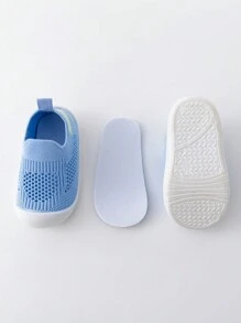 1雙中性軟底防滑網眼透氣步行鞋 - 藍色 - 查看 3