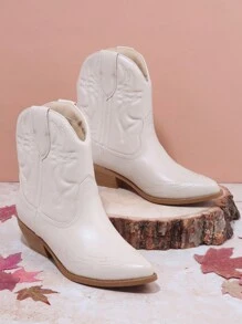 SHUZIA 簡約一腳蹬西部靴