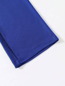 Cậu bé Tween Thư được vá Eo dây rút quần ống rộng Quần thể thao - Màu xanh lam - Xem 3