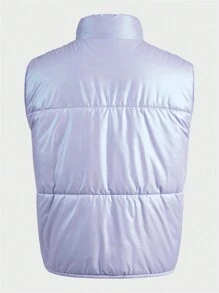 Manfinity VCAY 1 Áo khoác vest nam có khóa kéo, đệm lót, dành cho mùa thu đông - Màu Lilac Tím - Xem 7