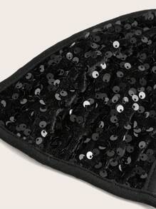 SHEIN ICON Top Ras-Du-Cou À Sequins Dos-Nu À Nœud
