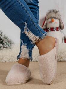 Mùa Xuân Mùa thu Thoải mái Đáy mềm Chóp giầy hình vuông Dép đi trong nhà , Đúng mốt Giải trí Dép đi trong nhà - Bụi hồng - Xem 2