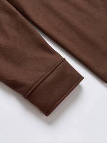 Manfinity Homme Nam Chất rắn Túi có nắp Thả vai Áo khoác kiểu sơ mi - màu nâu - Xem 6