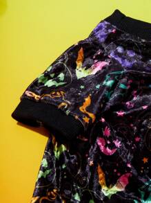 PETSIN 1pc Pet Halloween Bat, Pumpkin, Face Patterned Glow In Dark Hoodless Sweatshirt - Multicolor - View 7