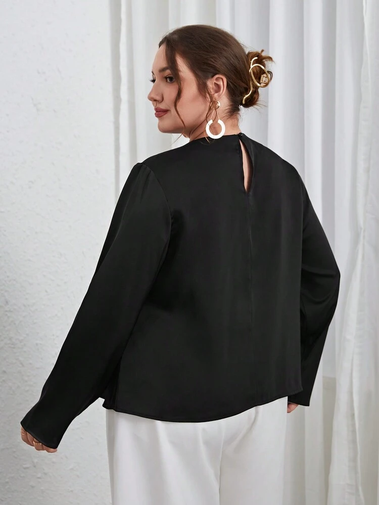 Plus Ruched Front Blouse