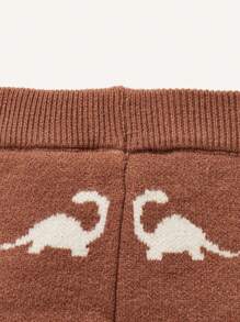Baby Girl Dinosaur Pattern Sweater & Knit Pants