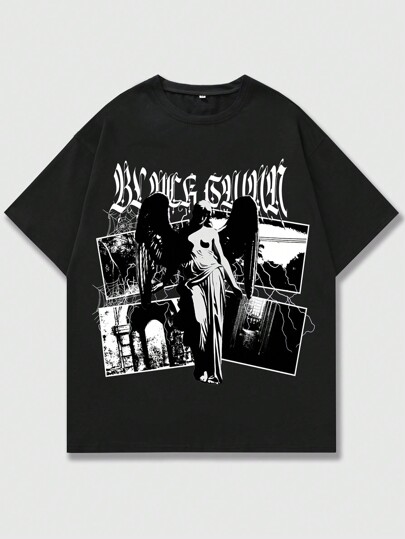 Street Life Guys Figure & Letter Graphic Tee