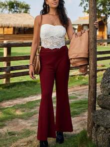 SHEIN VCAY 大碼蕾絲抹胸上衣 - 白色 - 查看 8