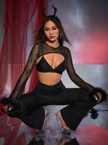 SHEIN ICON 女士上衣 - 黑色 - 查看 4