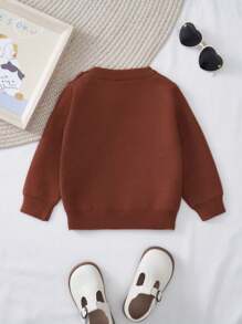 Baby Boy Cartoon Pattern Sweater - Multicolor - View 2