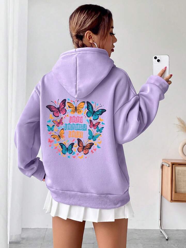 ★MUCENT★ Chain butterfly loose fit signature sweatshirt un Nick Nicole] Signature Butterfly Sweatshirt – Arielle Store