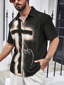 Manfinity LEGND Men Plus Figure Graphic Shirt