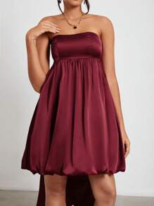 ABIGAIL WILLIS CAMERON Solid Tube Mini Dress - Red - View 5