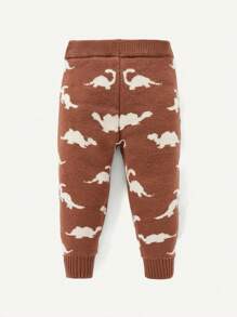Baby Girl Dinosaur Pattern Sweater & Knit Pants
