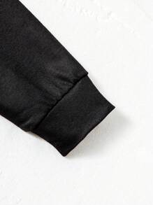 Young Boy Christmas Print Sweatshirt - Black - View 3