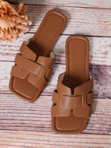 Dép phẳng - màu nâu - Xem 2