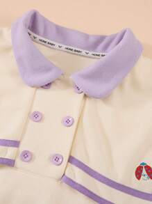 青少年女孩水手領衛衣和衛褲