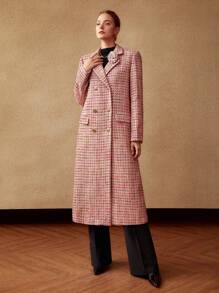 MOTF PREMIUM ROSETTE TWEED COAT - Pink - View 5